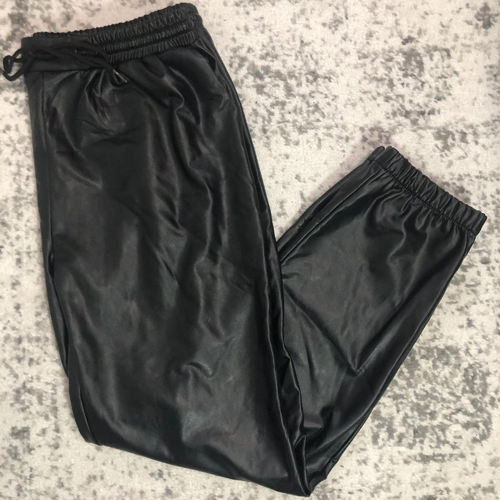 Women's Faux Leather Pants XL